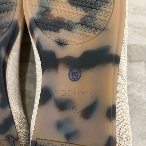 Rothy's The Flat Round Toe Slip on Shoes Ecru Women's 10 - Picture 8 of 14